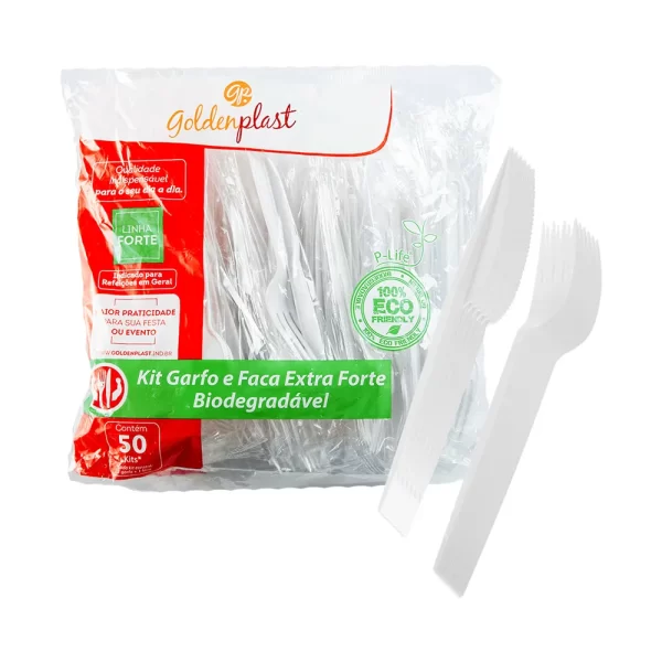 KIT GARFO E FACA REFORÇADO C/50 GOLDENPLAST